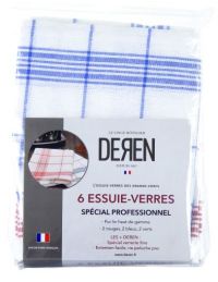 6 essuie-verres professionnels - Deren