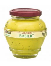 Moutarde au Basilic en pot de 200 g - Domaine des Terres Rouges