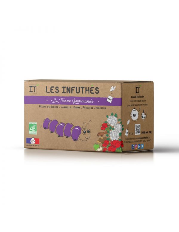 Tisane Bio pomme cannelle - Boîte de 20 sachets - Les Infuthés