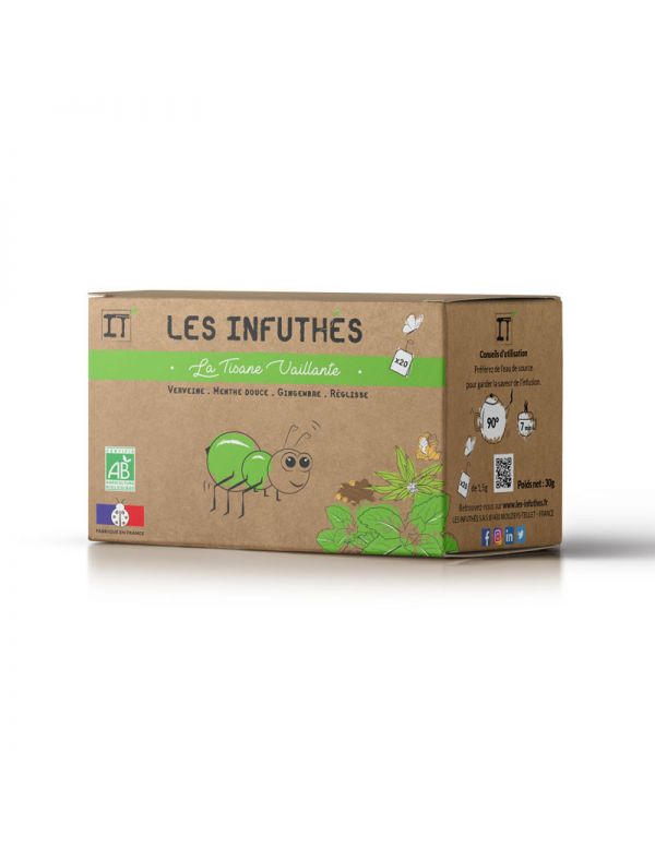 Tisane menthe réglisse Bio - Boîte de 20 sachets - Les Infuthés
