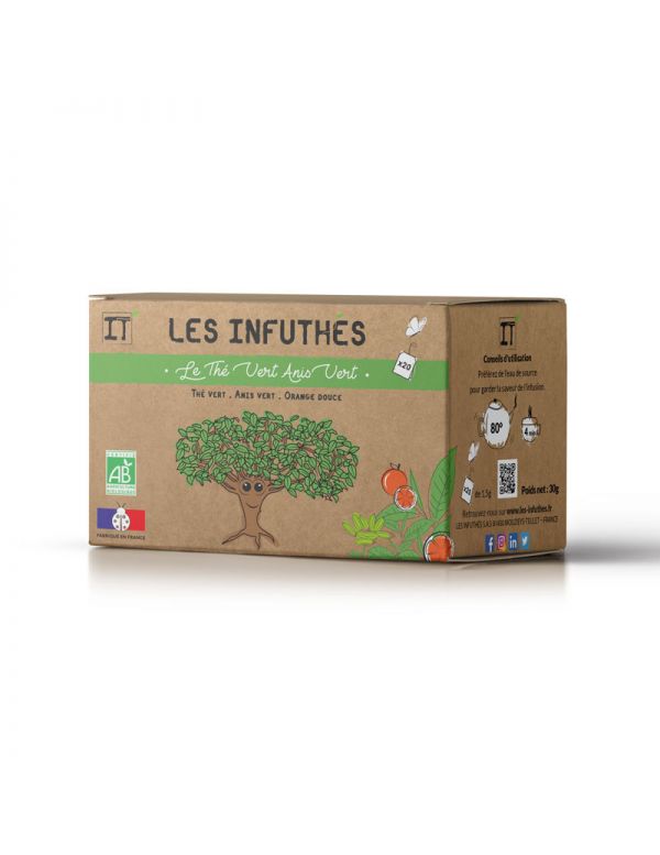 Thé vert anis vert - Boîte de 20 sachets - Les Infuthés