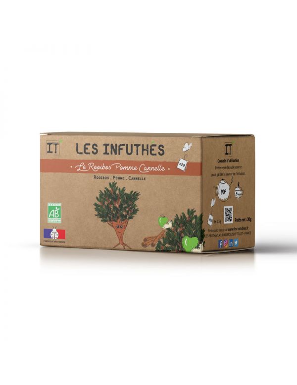 Rooibos Pomme Cannelle - Boîte de 20 Sachets - Les Infuthés