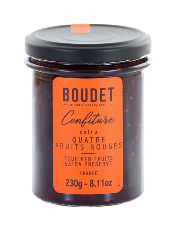 Confiture aux quatre fruits Rouges extra - Boudet
