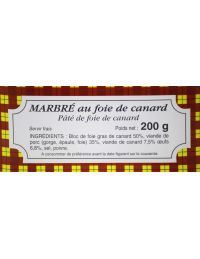 Marbré de foie gras 200 g
