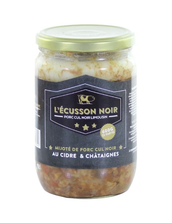 Mijoté de Porc Noir Gascon au Cidre et aux Châtaigne