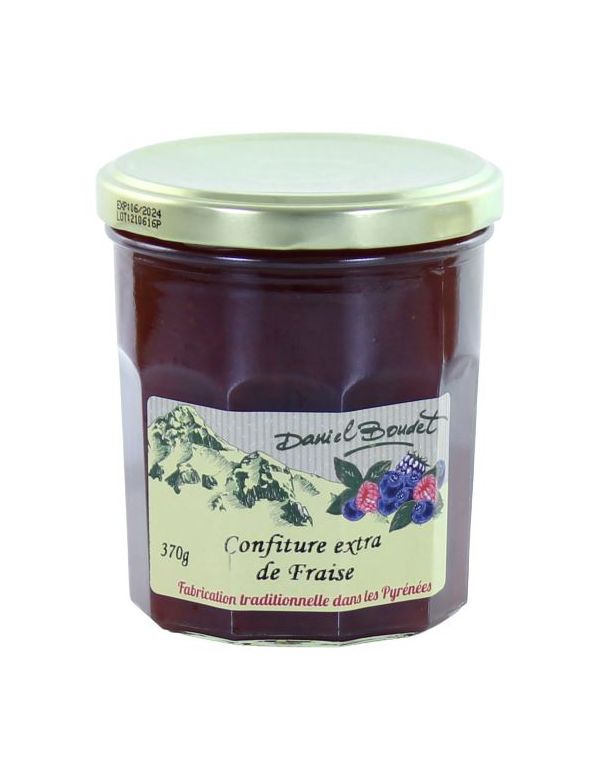 Confiture de fraise Boudet en pot 370 g