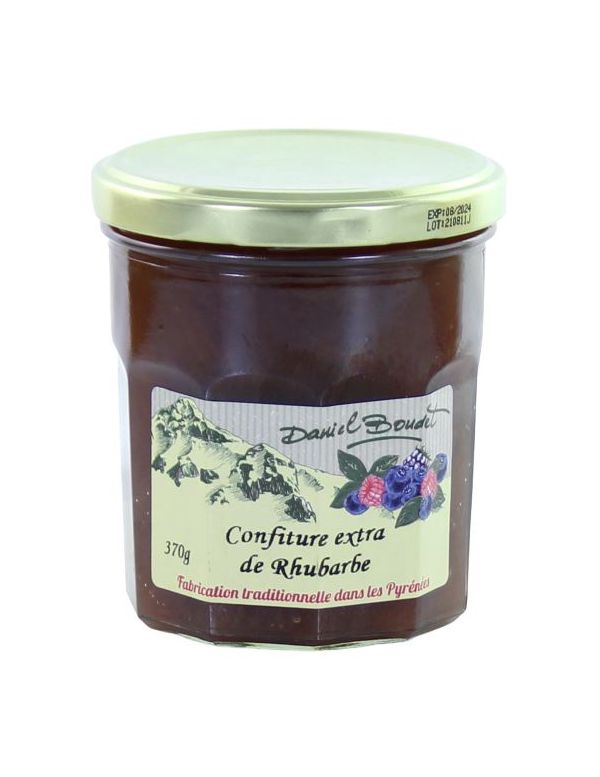 Confiture de rhubarbe Daniel Boudet en pot 370 g