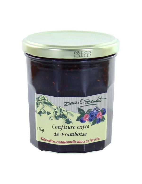 Confiture de framboise en pot de 370 g
