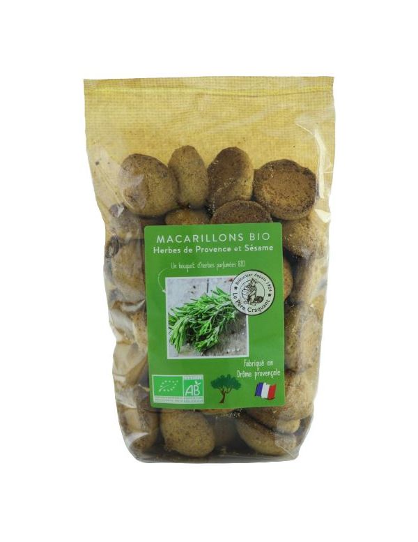 Macarillons BIO aux herbes de Provence et Sésame
