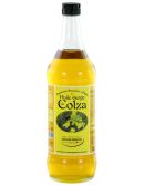 huile de colza vierge en bouteille en verre