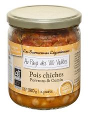 Conserve de pois chiches bio au poivron et cumin - 2 parts