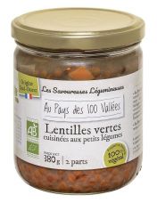 Conserve lentilles vertes bio cuisin?es aux l?gumes - 2 parts