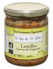 Conserve lentilles bio cuisin?es aux carottes et gingembre - 2 parts