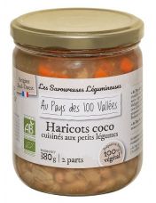 Haricots blancs bio cuisin?s aux l?gumes en conserve - 2 parts