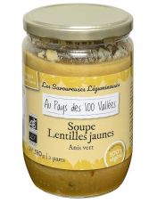 Soupe de lentilles jaunes Bio - Au Pays des 100 Vall?es