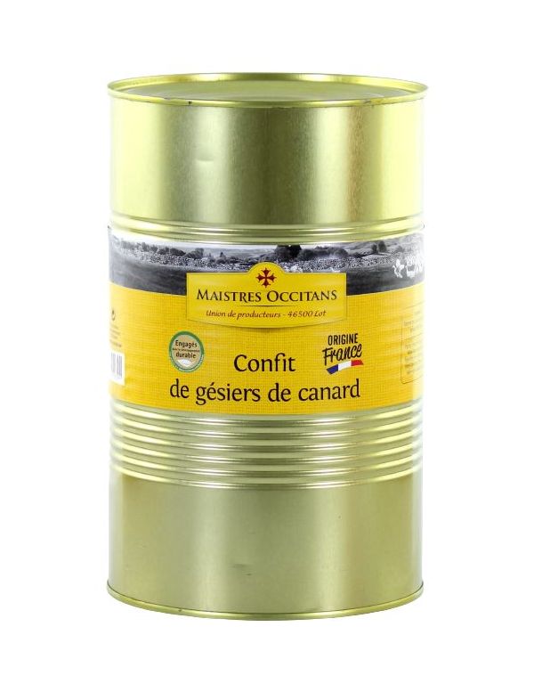 Gésiers de canard confit en conserve