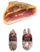 Lot de charcuterie IGP Lacaune avec demi jambon