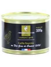 Caille fourr?e au foie gras conserve pour 2 personnes