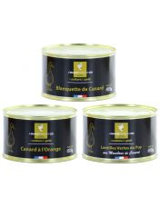 Plats cuisin?s autour du canard par lot de 3 conserves