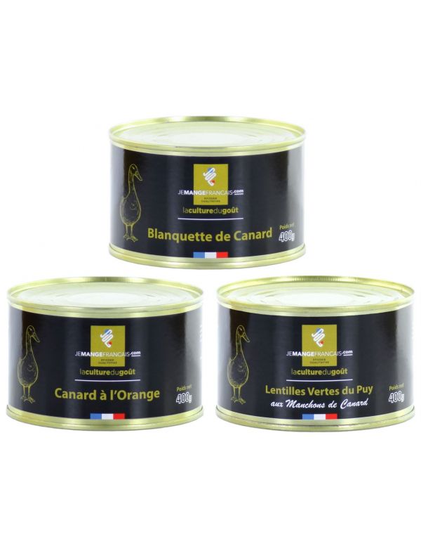 Lot de plats cuisinés à base de canard