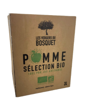 Jus de pomme artisanal Bio - BIB 3 Litres - Origine France