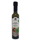 Sauce Vinaigrette Huile d'olive basilic vinaigre pulpe de poivron ail et 5 baies