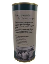 COU DE CANARD FARCI 25% DE FOIE GRAS DE CANARD CONSERVE 350G PRODUCTION ARTISANALE JEMANGEFRANCAIS.COM