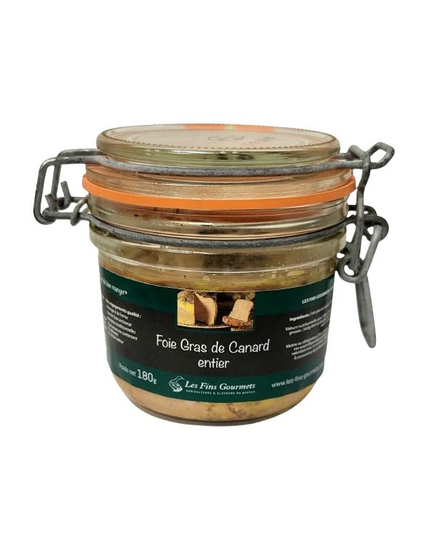 Foie gras de canard entier 180 g jemangefrancais.com