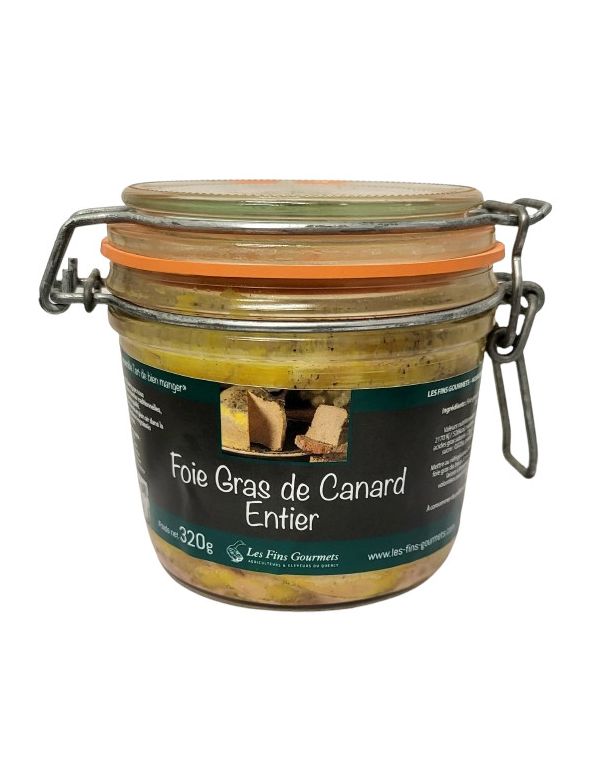 FOIE GRAS DE CANARD ARTISANAL BOCAL DE 320 G JEMANGEFRANCAIS.COM