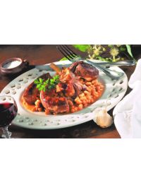 CONSERVE ARTISANALE 2 A 3 PARTS CASSOULET MAGRET ET MANCHONS DE CANARD CONFITS JEMANGEFRANCAIS.COM