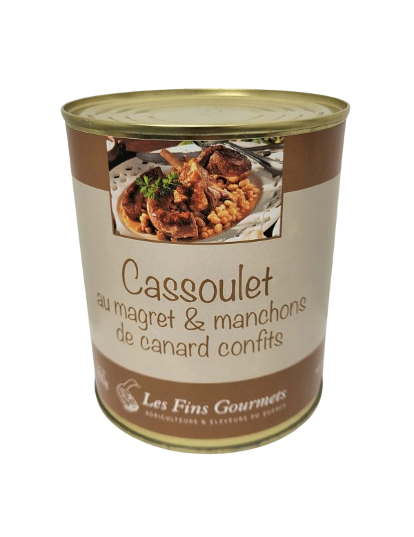 CONSERVE ARTISANALE 800 G CASSOULET DE CANARD CONFIT DU SUD OUEST JEMANGEFRANCAIS.COM