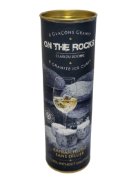 6 glaçons granit coffret cadeau avec pince en bois - On the Rocks