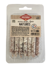 Les petites saucisses sèches "Apéro" natures 100 g - Maison Milhau