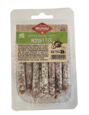 Les petites saucisses sèches "Apéro" aux noisettes 100 g - Maison Milhau