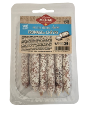 Les petites saucisses sèches "Apéro" au chèvre 100 g - Maison Milhau