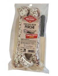Saucisse sèche perche - Planche et couteau offerts - Maison Milhau