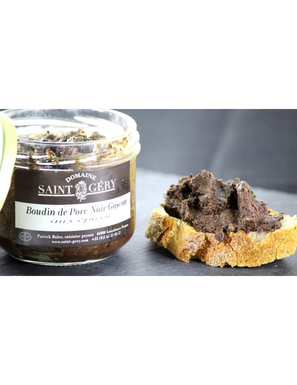 Boudin de porc noir Gascon, bocal de 180 g