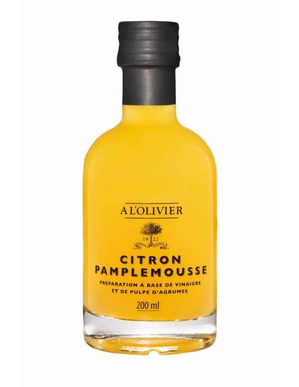 Vinaigre à la pulpe de citron et au pamplemousse, bouteille de 200 ml